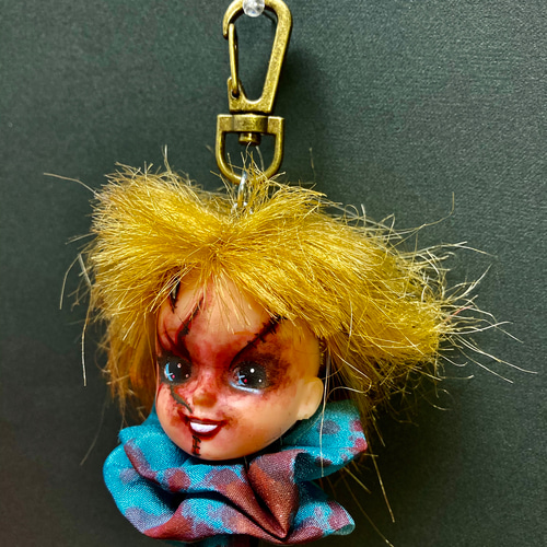 ハロウィン ホラー チャッキー 傷ありver キーホルダー ストラップ