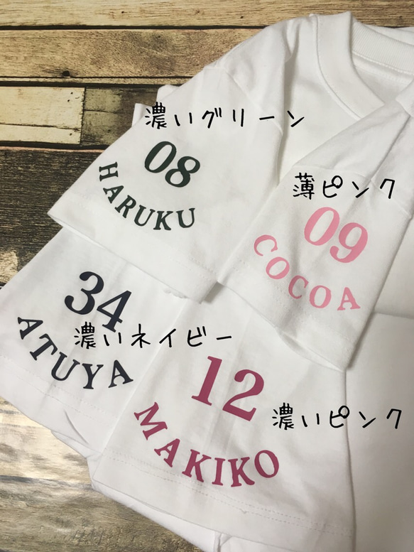 お名前入り 幸せ家族Tシャツ 親子リンクコーデ 3枚目の画像