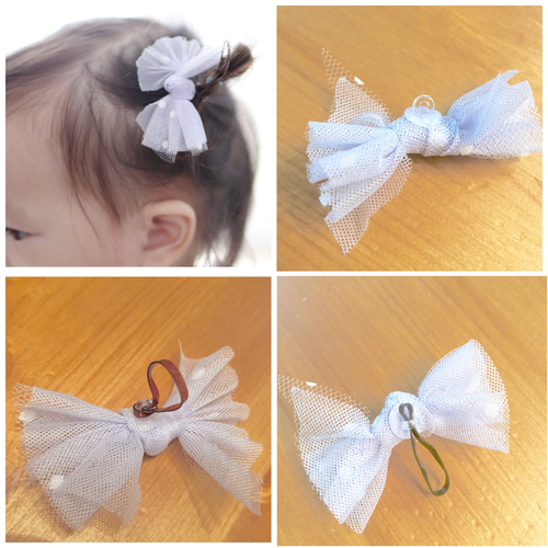 A8.mimikids♡わけあり ハンドメイド リボン ヘアゴム