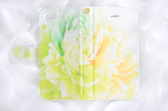 ☆筆記本型外殼iPhoneX·8·7·6S·SE☆天使牡丹 第1張的照片