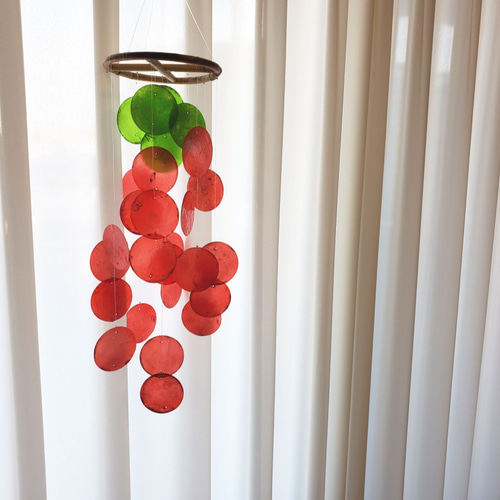 シェルモビール飾り風に揺れた時、キレイな音が出ます♪