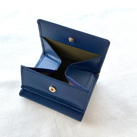 Compact Wallet (Cowhide Leather Mini Wallet) Viola Blooms ~petit 第3張的照片