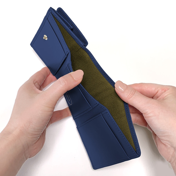 Compact Wallet (Cowhide Leather Mini Wallet) Viola Blooms ~petit 第6張的照片