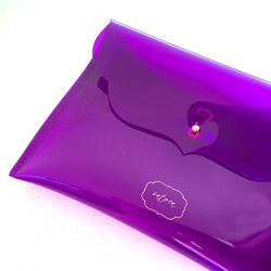 成人女性面膜盒&lt;深紫色&gt;用聚氯乙烯材料製成的無袋，可完全清洗 第4張的照片