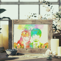 ウェルカムボード 似顔絵 オーダー A3サイズ コラージュ 結婚式