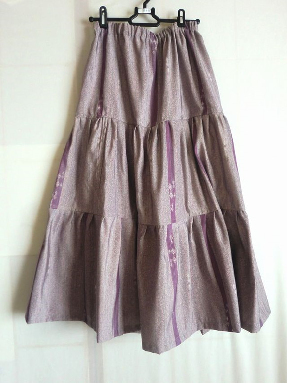 着物リメイク　スカート　　　1371 2枚目の画像