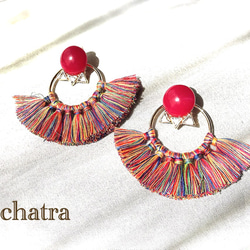 新作♡multicolortassel＊berrycolorcabochon＆bijou2way 2枚目の画像