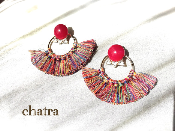 新作♡multicolortassel＊berrycolorcabochon＆bijou2way 2枚目の画像