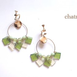 新作♡Green＆cleartassel…earring 1枚目の画像