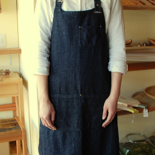 コットンデニムエプロン（ユニセックス）／COTTON DENIM APRON