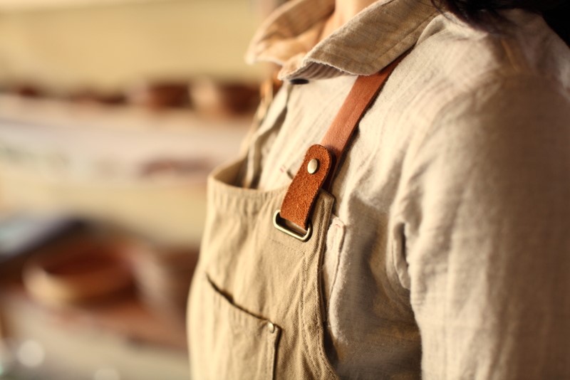 【受注製作】 Sサイズ 11号帆布　エプロン　ベージュ