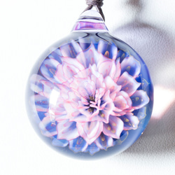 月花 玻璃珠墜飾 mf94 第2張的照片