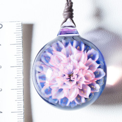 月花 玻璃珠墜飾 mf94 第4張的照片