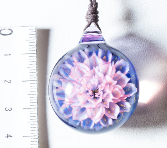 月花 玻璃珠墜飾 mf94 第4張的照片