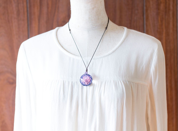 月花 玻璃珠墜飾 mf94 第5張的照片