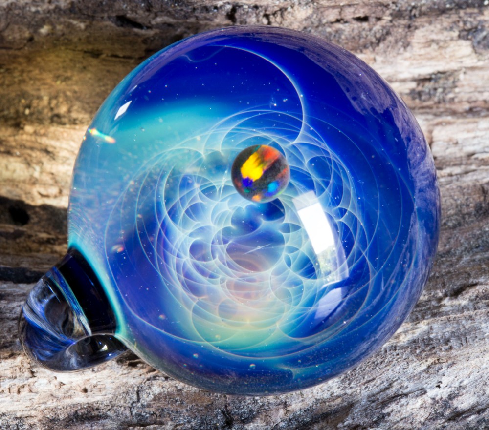 硝子仕掛けの宇宙　ガラスペンダント gx286