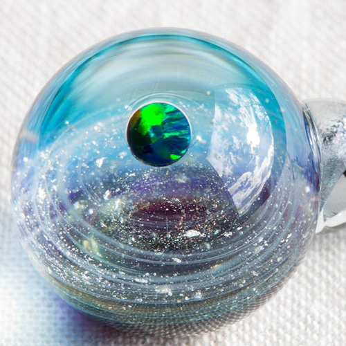 宇宙ガラス 宇宙玉 ガラスペンダント ☆一点物 宇宙ガラス 宇宙玉