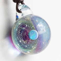 硝子仕掛けの宇宙　ガラスとんぼ玉ペンダント g-5 2枚目の画像