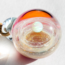 硝子仕掛けの宇宙　ガラスとんぼ玉ペンダント g-4 2枚目の画像