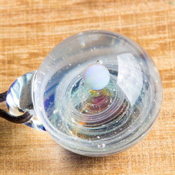 硝子仕掛けの宇宙　ガラスとんぼ玉ペンダント g-8 2枚目の画像