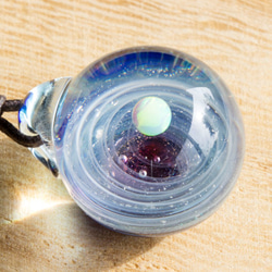硝子仕掛けの宇宙　ガラスとんぼ玉ペンダント g-2 2枚目の画像