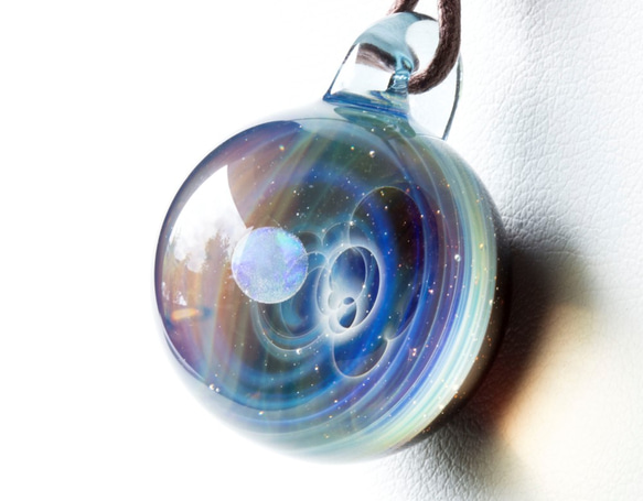 玻璃中的宇宙 玻璃珠墜飾  gx17 第2張的照片