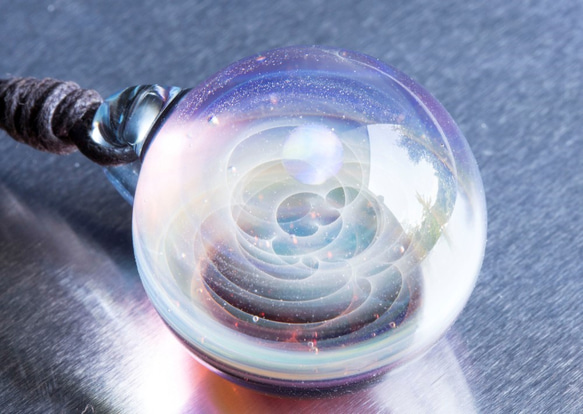 玻璃中的宇宙 玻璃珠墜飾  gx38 第1張的照片