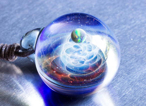 玻璃中的宇宙 玻璃珠墜飾  gx54 第1張的照片
