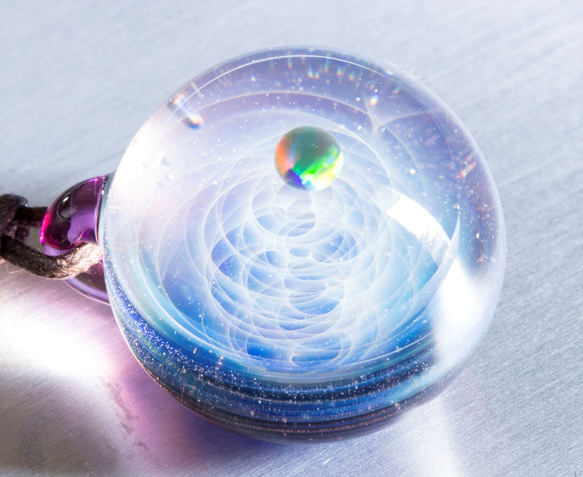 玻璃中的宇宙 玻璃珠墜飾  gx175 第1張的照片