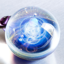 玻璃中的宇宙 玻璃珠墜飾  gx180 第1張的照片