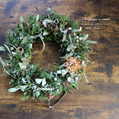 クリスマス】枝がポイントのクリスマスリース 冬リース ナチュラル