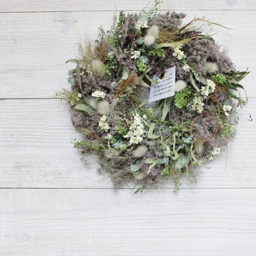 スモークツリー　ドライフラワーリース　ドライフラワースワッグ　フラワーリース ドライフラワーリース 】スモークツリー | garage living with