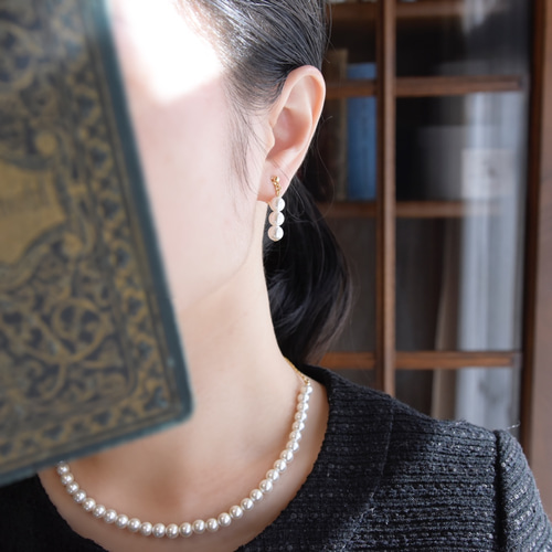 【希少】アトリエシンジ　ネックレス　イヤリング　セット　川の流れ　パール 川の流れ - ATELIER SHINJI GINZA - アトリエシンジ・ギンザ