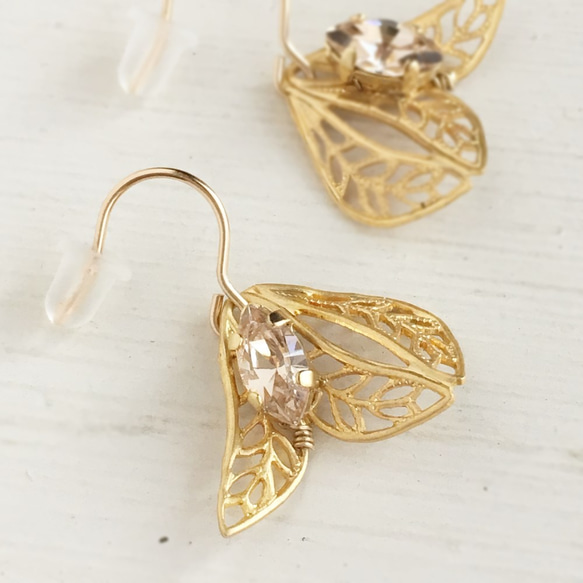 k14gf　fairy wings（妖精の羽）ピアス 1枚目の画像