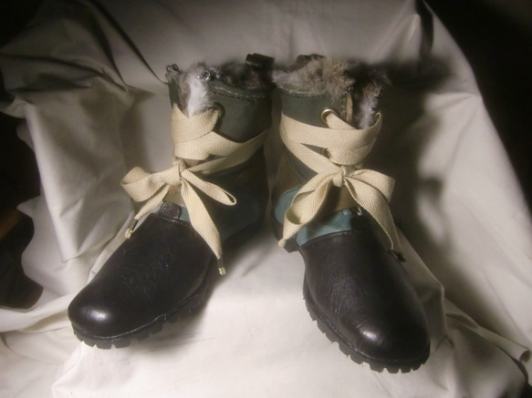 【受注生産】Army Fur Boots 1枚目の画像