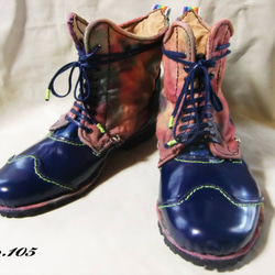 Tie dyed 10 hole boots 1枚目の画像