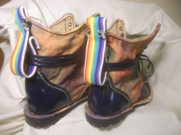 Tie dyed 10 hole boots 4枚目の画像