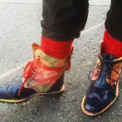 Tie dyed 10 hole boots 7枚目の画像