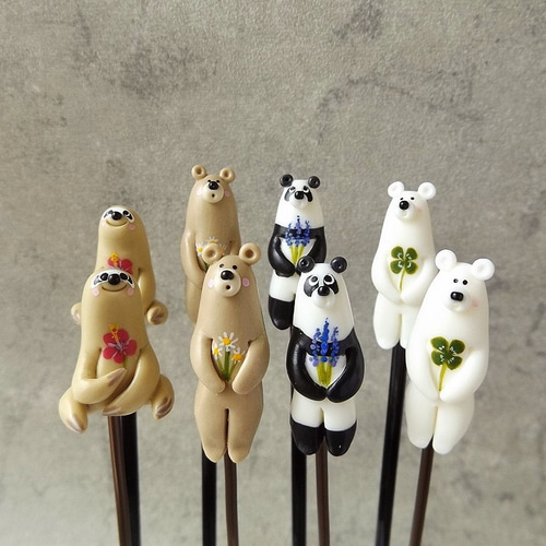 アニマル 耳かきとピック くまさん しろくま なまけもの パンダ その他