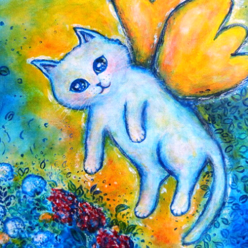 原画 「Surrounded by Love」 F10号 ＃猫の絵 ＃ねこ