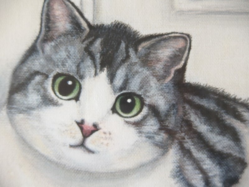 【真作】版画　ジクレー　気品あふれる猫　存在感を放つアート作品　V118