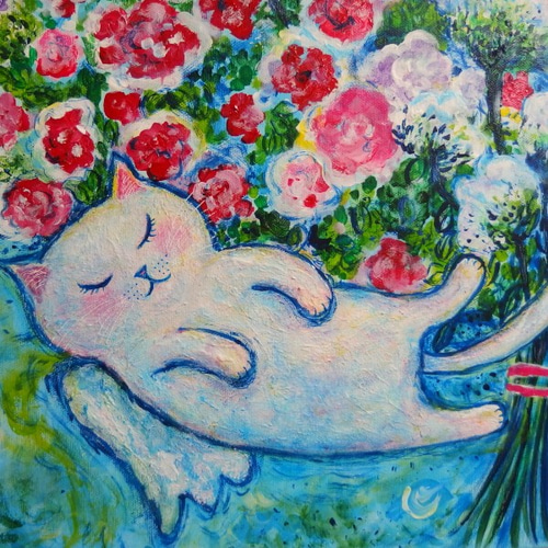 ➂花と猫 (3枚セット) イラスト ペーパー☆ライフ 通販