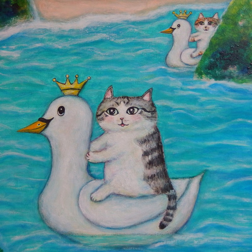 絵画。原画【可愛い猫ちゃんとワンちゃん】 色鉛筆画 オーダー 「リアルでかわいい」ワンちゃんネコちゃん