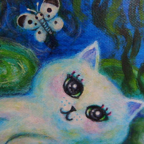 絵画 猫 猫の絵 フェルメール オマージュ cat art アート ミニアート 絵画 猫 猫の絵 フェルメール オマージュ cat art アート ミニ