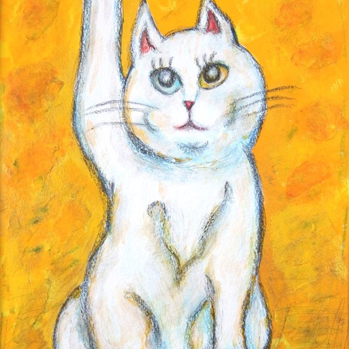 金眼の猫』水彩画の原画