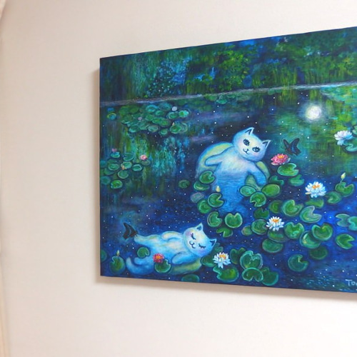 絵画★原画（1点限り）「天使のささやき（情熱の息吹）」（2022年2月10日作） 今日は、友達と画家の江原由佳理さんの個展へ❣️ 江原さんは