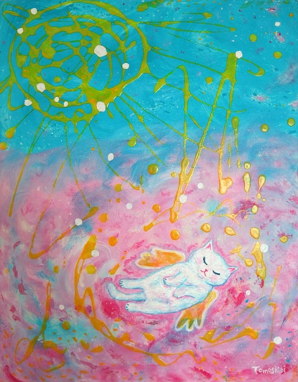 油絵 完全 絵画 原画 再販可『天使の祈り』