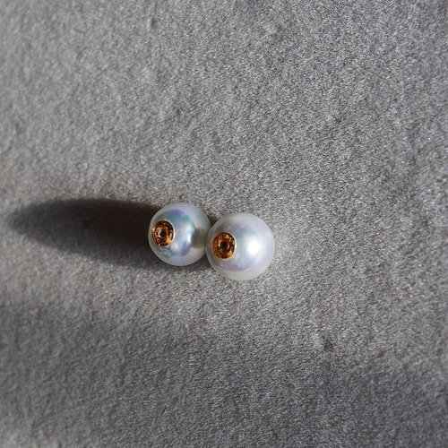 18K 】アコヤパールキャッチ 8mm 本真珠 丸じゃない 変形 一粒