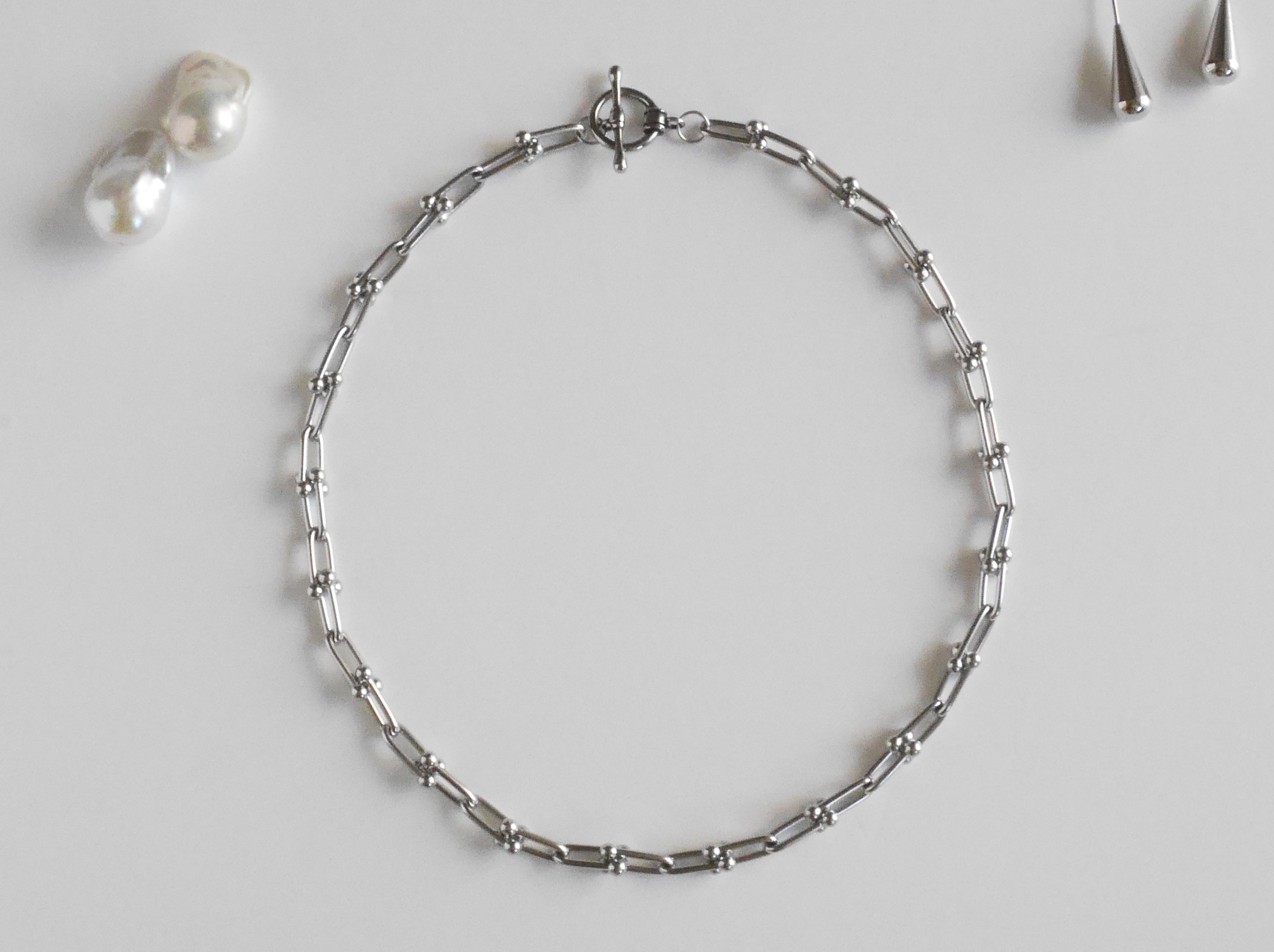 【再販】長さオーダー可♡チェーン　ネックレス　シルバー　サージカルステンレス　金属アレルギー対応　マンテル　流行　太