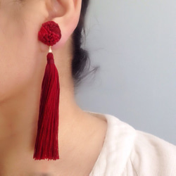 long tassel earring（pierce） 4枚目の画像